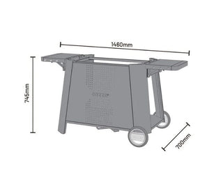 Cozze Rotate 17 gāzes picu cepeškrāsns ar rotējošu akmeni un LED apgaismojumu, 42,5 cm