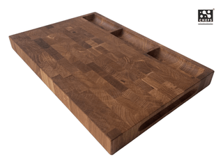 Chefs Soul Pjaustymas ir smulkinimas Dvipusė ąžuolinė pjaustymo lentelė Chefs Soul CarveOak, 45 x 30 x 4cm