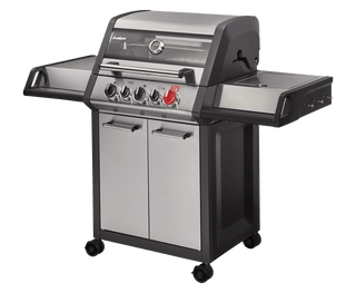 Enders Dujiniai griliai Dujinis Grilis Enders Monroe Pro 3 SIK Turbo su Turbo Zona ir Šonine Virykle, Plieno Spalvos