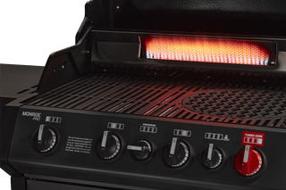 Enders Dujiniai griliai Dujinis Grilis Enders Monroe Pro 4 SIK Turbo Shadow su Turbo Zona ir Šonine Virykle, Grafito Spalvos