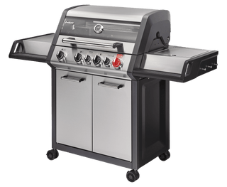 Enders Dujiniai griliai Dujinis Grilis Enders Monroe Pro 4 SIK Turbo su Turbo Zona ir Šonine Virykle, Plieno Spalvos