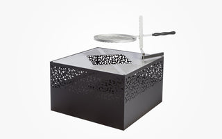 Feu Du Jardin Atviri griliai Lauko Ugniavietė su Kepimo Grotelėmis Feu du Jardin Carre 750 Black