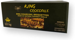 King Crocodile Kuras Presuoti kokoso kevalo anglies briketai King Crocodile, 10 kg
