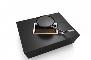 Augoust Atviri griliai Stilinga ugniavietė-staliukas Augoust Brasero Lounge, juoda, su stalčiumi