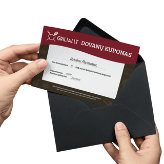 Griliai.lt Dovanų kuponas €100,00 Dovanų Kuponas - Ideali Dovana, Galiojanti 90 Dienų | Gaukite El. Paštu arba Įprastu Paštu