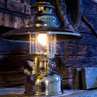 Petromax Apšvietimas Parafino lempa PETROMAX HK 500, chromas, aukštis 40 cm, 400 vatų šviesos srautas