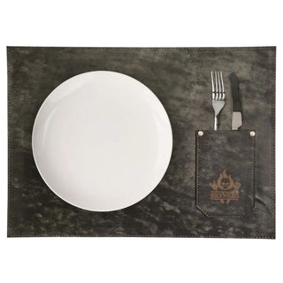Rock 'N' Rubs Apranga Antracitas/Pilka Odinis stalo padėklas serviravimui Rock n Rubs,  46 x 33 cm