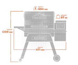 Traeger Granuliniai griliai Granulinė rūkykla-grilis TRAEGER Timberline 850