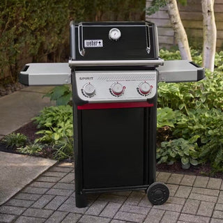 Weber Spirit E-325 GBS gas grill, with side stove, black