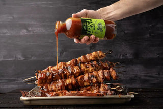 Traeger Sweet & Heat padažu laistomi vištienos iešmeliai