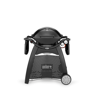 WEBER Q3000 gas grill with stand and cast iron grill