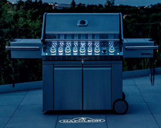 Gāzes bārbekjū Napoleona Prestige Pro 665 (dabasgāze), tērauda krāsains