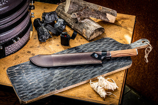 Leather sheath STYLE DE VIE Leather, Forged Butcher (meat) 25,5 cm