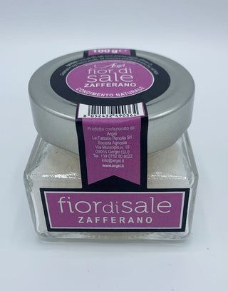 Kiti Prieskoniai ir malūnėliai Sardinijos jūros druskos dribsniai FIOR DI SALE su šafranu, 100 g