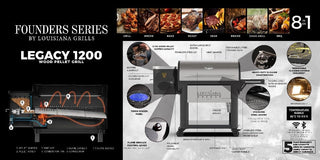 Louisiana Grills Elektriniai griliai Granulinis (pellet) grilis LOUISIANA GRILLS Founders Series, Legacy 1200 (LG1200FL)