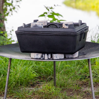 Petromax Cast iron dishes Rectangular cast iron dish PETROMAX k8 with lid, 34 x 24 x 14.5 cm, 5.5l