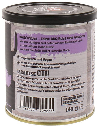 Rock 'N' Rubs Prieskoniai ir malūnėliai ROCK'N'RUBS Frontline Universalūs Prieskoniai "Paradise City", 140 g