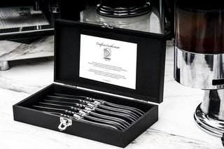 STYLE DE VIE Pjaustymas ir smulkinimas Steiko peiliai LAGUIOLE Luxury Line by STYLE DE VIE, 6 vnt., juodmedžio