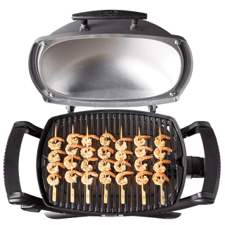 WEBER Elektriskie grili Elektriskais grils WEBER Q 1400 ar statīvu, čuguna grilu un sānu plauktiem, (43 x 32 cm, 2,2 kW)